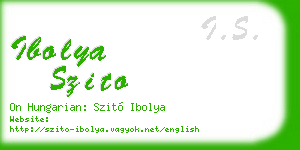 ibolya szito business card