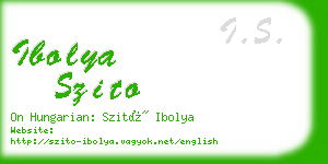 ibolya szito business card